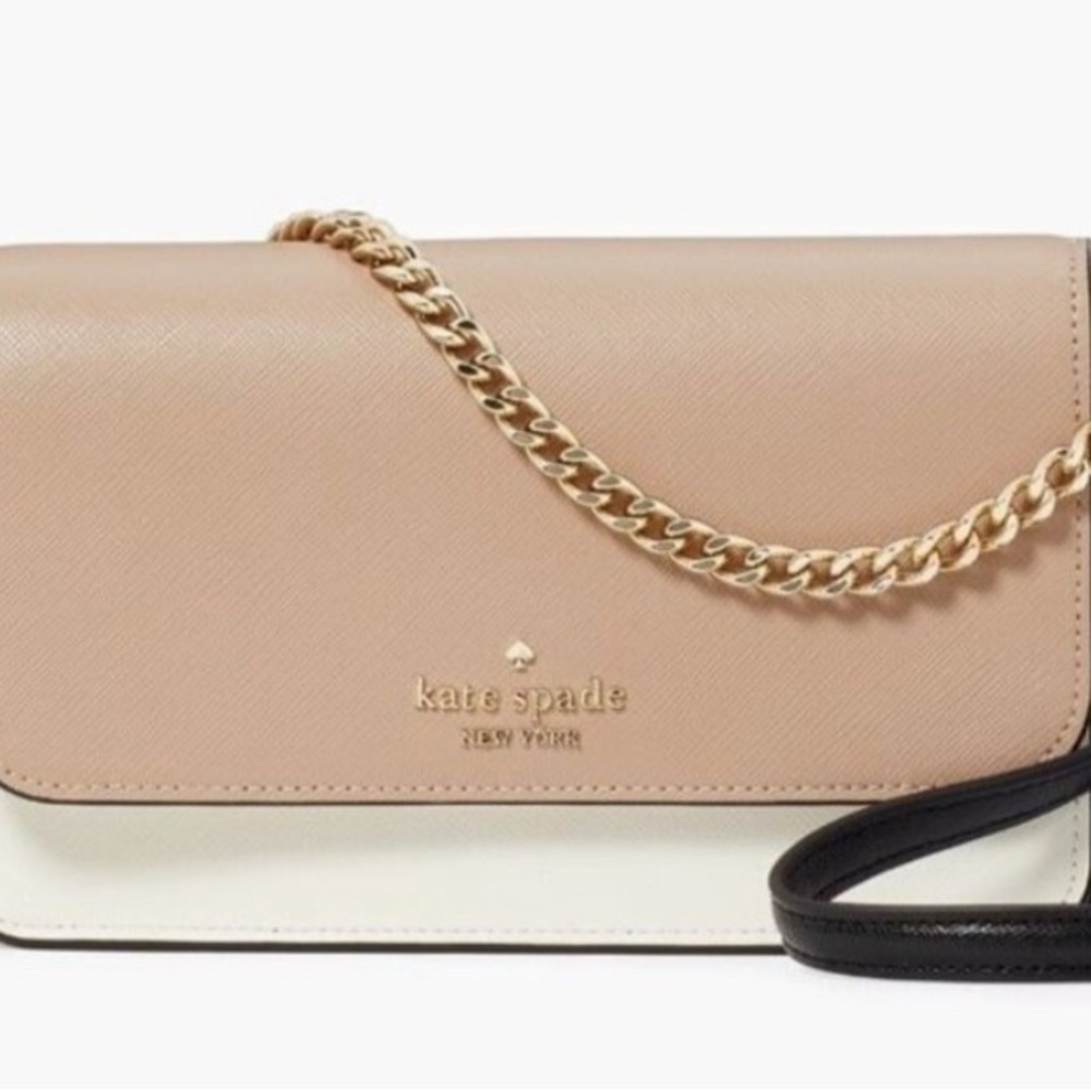 Kate Spade Tan and Cream Crossbody Bag